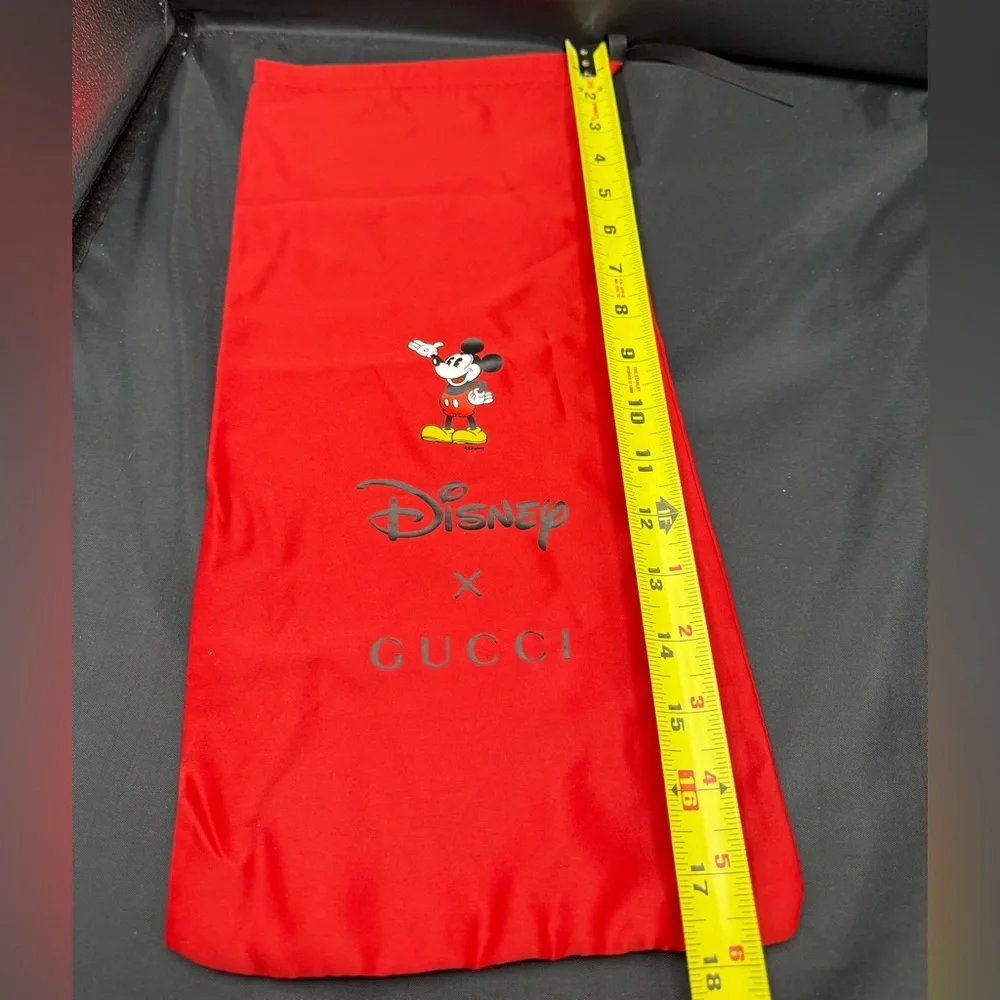 Gucci Red Mickey Mouse Drawstring Dust Bag preloved